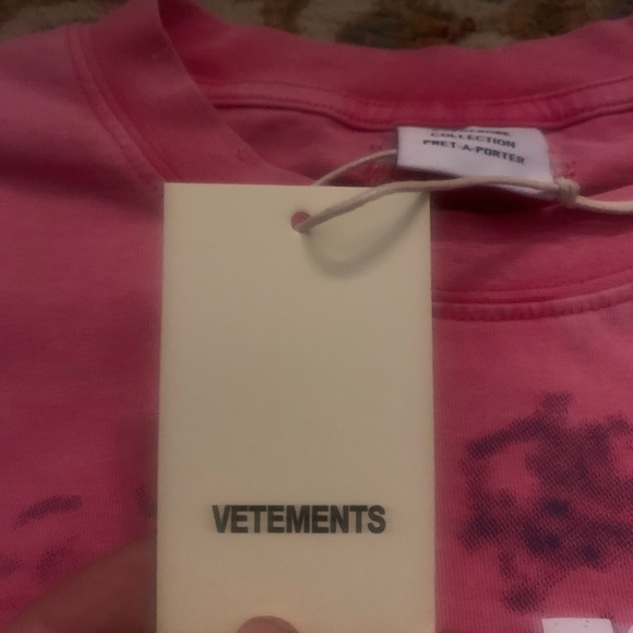 Vetements “I did nothing, I just got lucky” shirt, pink, size M - Picture 4 of 8